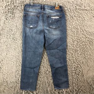 American Eagle Outfitters Jeans Womens Size 2 Boy Crop Raw Hem Distressed